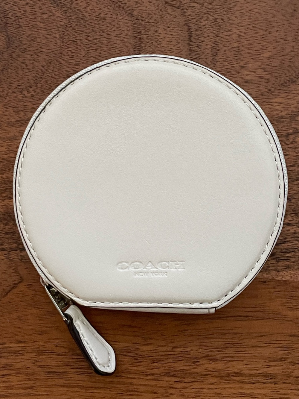 COACH Heart Sunglasses Round Chalk Leather Coin Purse - Picture 3 of 5